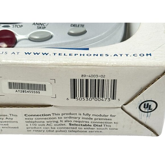 AT&T Digital Answering Machine 1722 Time and Day Stamp New - Picture 4 of 6